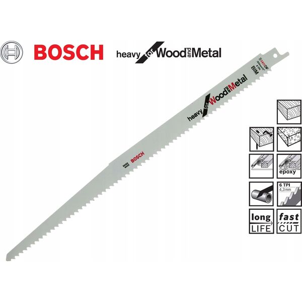 Bosch Bosch sabre saw blade S 1411 DF Heavy for Wood and Metal, 25 pieces (length 300 mm)