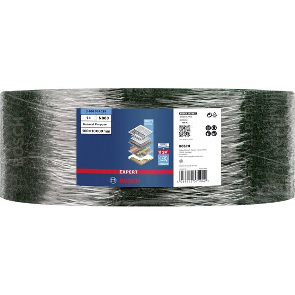 Szlifierka Bosch Bosch Expert fleece roll N880 all-purpose, 100mmx10m, sanding sheet (green, 10 meter roll, for hand sanding)