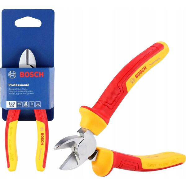 Bosch Bosch VDE diagonal side cutters Professional 160mm, cutting pliers (red/yellow)