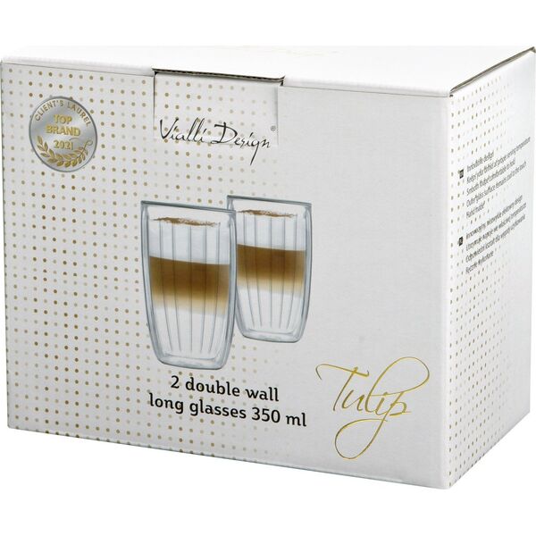 Vialli Design Komplet 2 szklanek wysokich Tulip 350 ml 8968