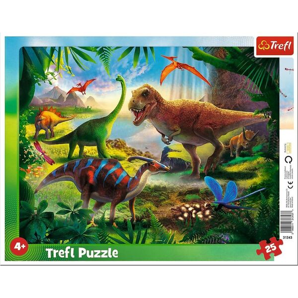 Trefl Puzzle ramkowe 25 Dinozaury TREFL
