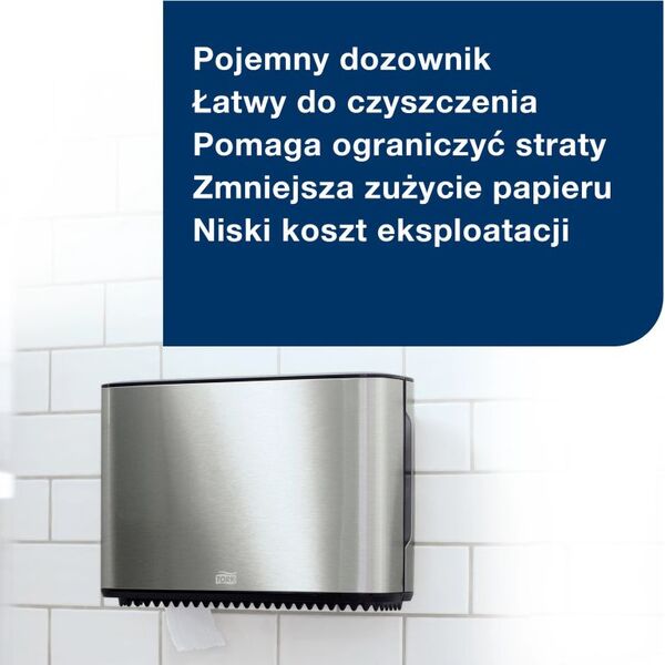Tork Tork Image Design Dozownik do papieru toaletowego, Mini Jumbo - Stalowy
