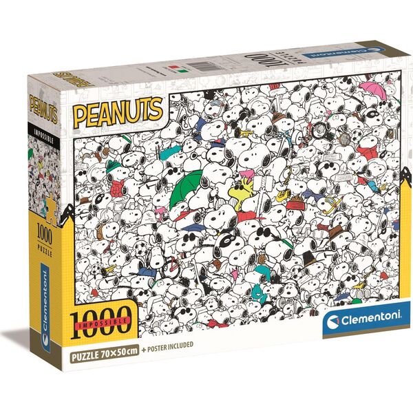Clementoni Puzzle 1000 elementów Compact Impossible Peanuts