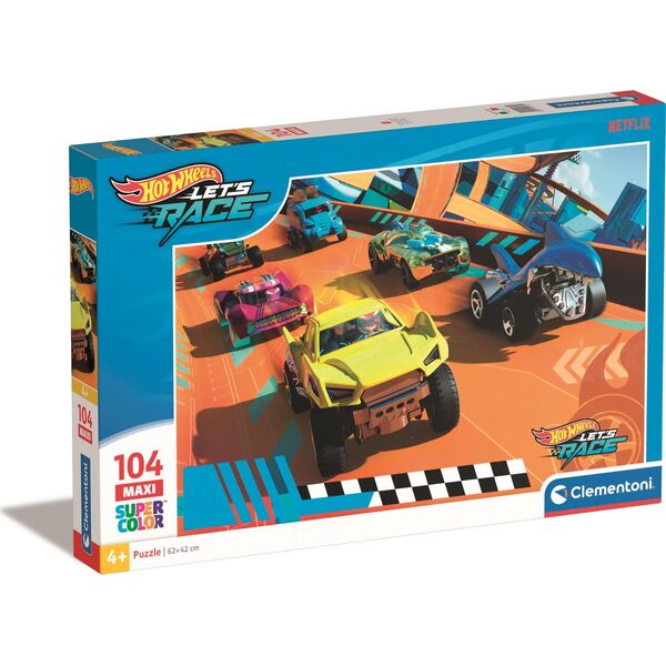 Clementoni Clementoni Puzzle 104el Maxi SuperColor Hot Wheels 25762