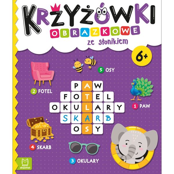 Aksjomat Krzyżówki obrazkowe ze słonikiem 6+ 36043
