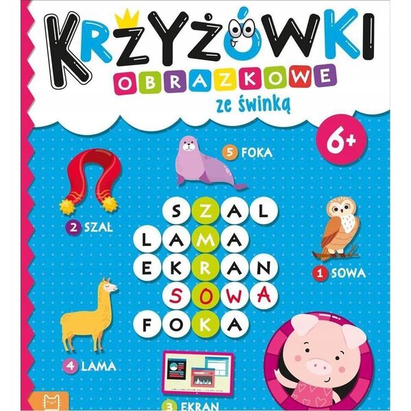 Aksjomat Krzyżówki obrazkowe ze świnką 6+ 36050