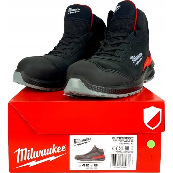 MILWAUKEE FLEXTRED SHOES 1M110133 SIZE 42 S3S ESD SC FO
