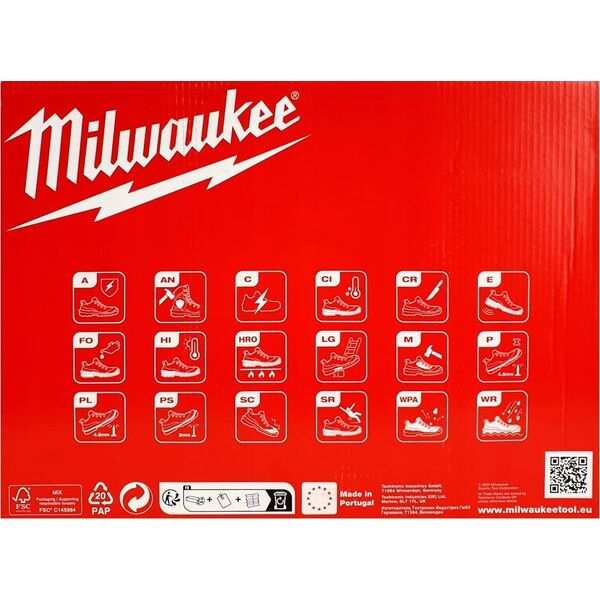 MILWAUKEE FLEXTRED SHOES 1L110133 SIZE 42 S3S ESD SC FO