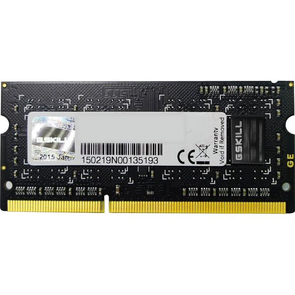 Pamięć do laptopa G.Skill SODIMM, DDR3, 4 GB, 1066 MHz, CL7 (F3-8500CL7S-4GBSQ)