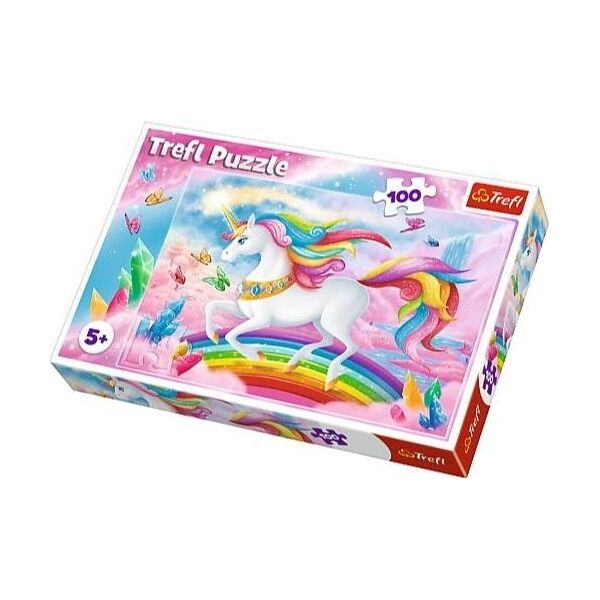 Trefl Puzzle 100 Krzyształowy świat Jednorożców