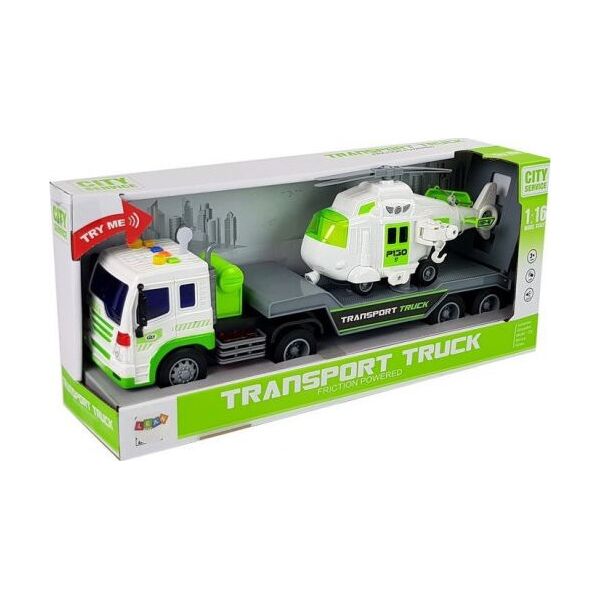Lean Sport Auto Transporter na Baterie 1:16 z Helikopterem