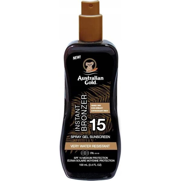 Australian Gold	 Australian Gold SPF15 Spray Gel Z Bronzer 100ml