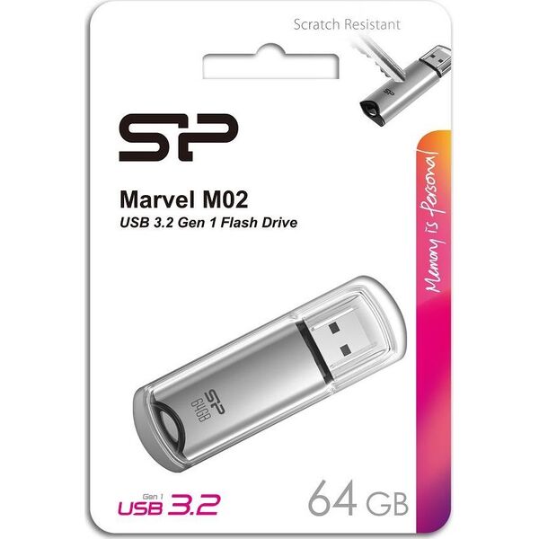 Pendrive Silicon Power Marvel M02, 64 GB  (SP064GBUF3M02V1S)