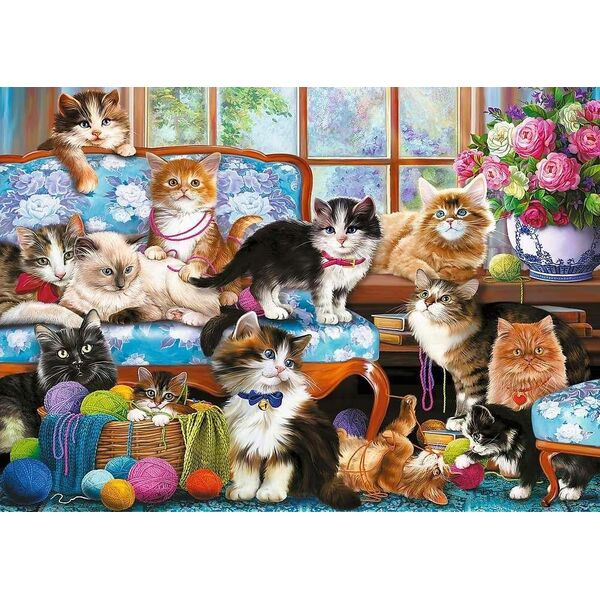 Trefl Puzzle 500 element?w Kocia rodzina