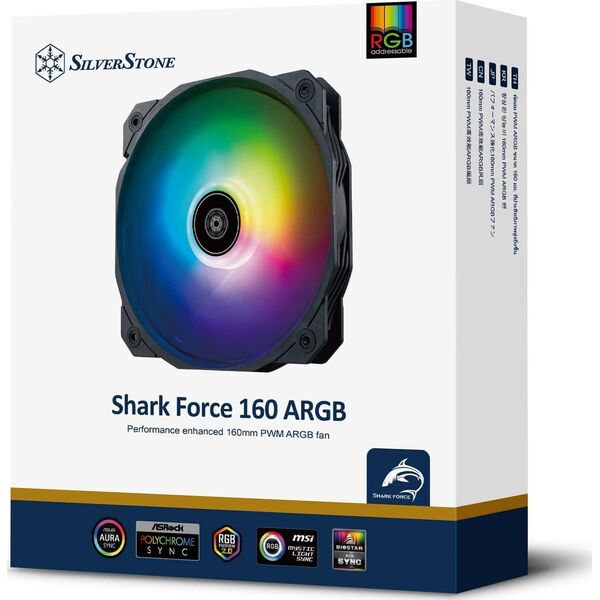 Wentylator SilverStone Shark Force 160 ARGB (SST-SF160B-ARGB)