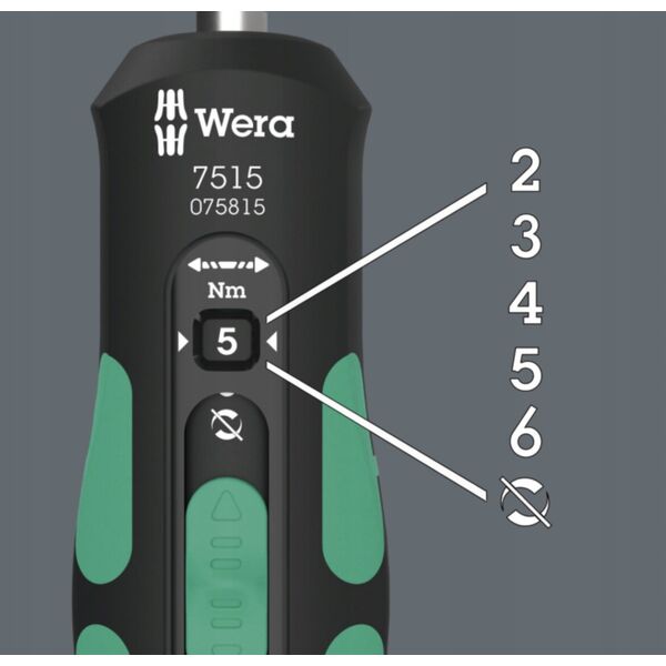Wera Wera 7515 Kraftform Safe-Torque Speed Torque Screwdriver 2-6Nm