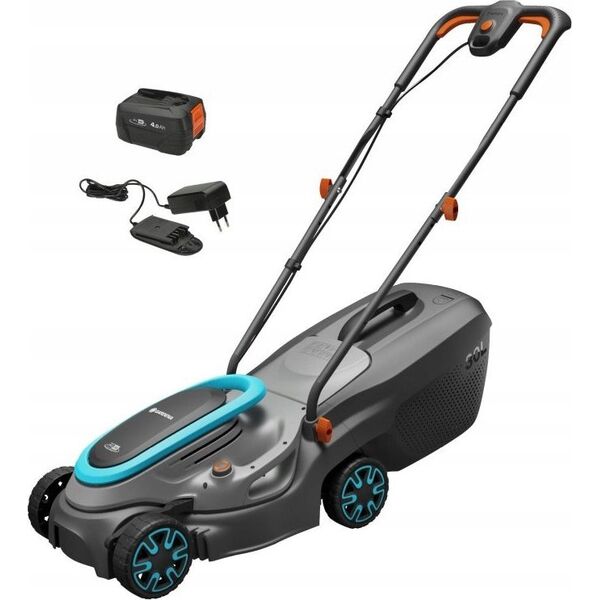 Kosiarka akumulatorowa Gardena GARDENA Cordless Lawnmower PowerMax 32/18V P4A solo, 18V (black/grey, without battery and charger, POWER FOR ALL ALLIANCE)