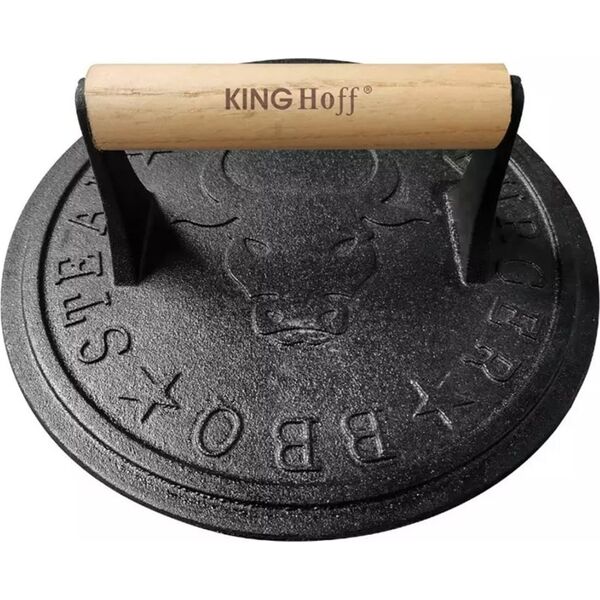KingHoff PRASKA ŻELIWNA DO MIĘSA BURGERÓW 22 CM KINGHOFF KH-1760