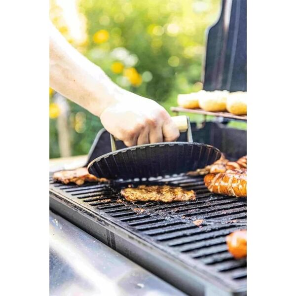 KingHoff PRASKA ŻELIWNA DO MIĘSA BURGERÓW 22 CM KINGHOFF KH-1760