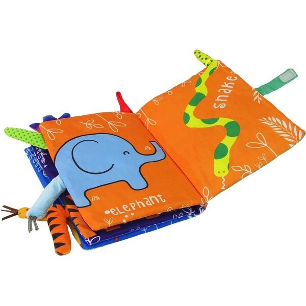 LeanToys Książeczka Miękka Zwierzęta Dżungli Kolorowa