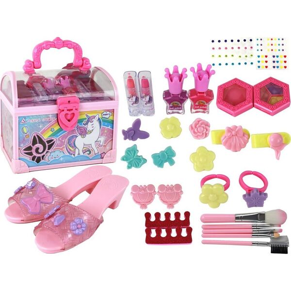 LeanToys Zestaw Kosmetyków Do Makijażu DIY Akcesoria Kuferek
