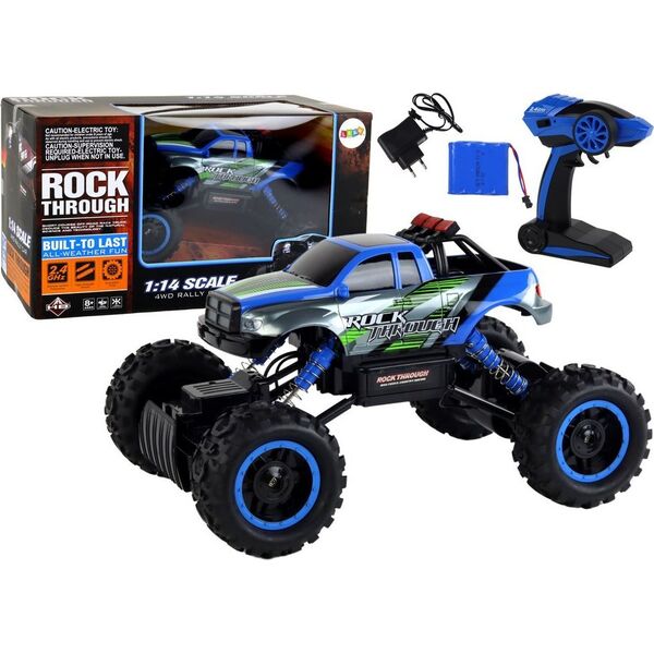 LeanToys Auto Terenowe Zdalnie Sterowane RC 1:14 2.4G Niebieskie