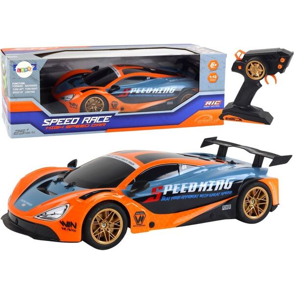 LeanToys Duże Auto Sportowe Zdalnie Sterowane 1:10 Pomarańczowe