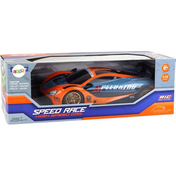 LeanToys Duże Auto Sportowe Zdalnie Sterowane 1:10 Pomarańczowe