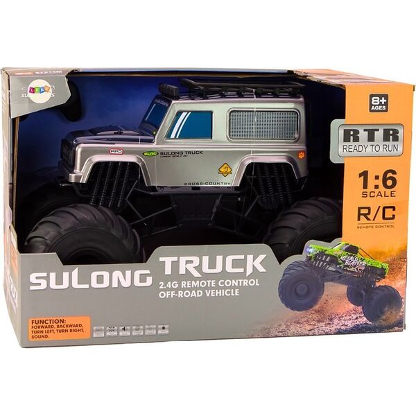 LeanToys Duże Auto Terenowe Zdalnie Sterowane Suv 2.4G RC 1:6 Siwy
