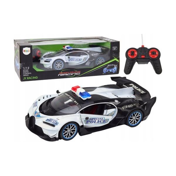LeanToys Auto Zdalnie Sterowane RC Policyjne w Skali 1:12 Biały