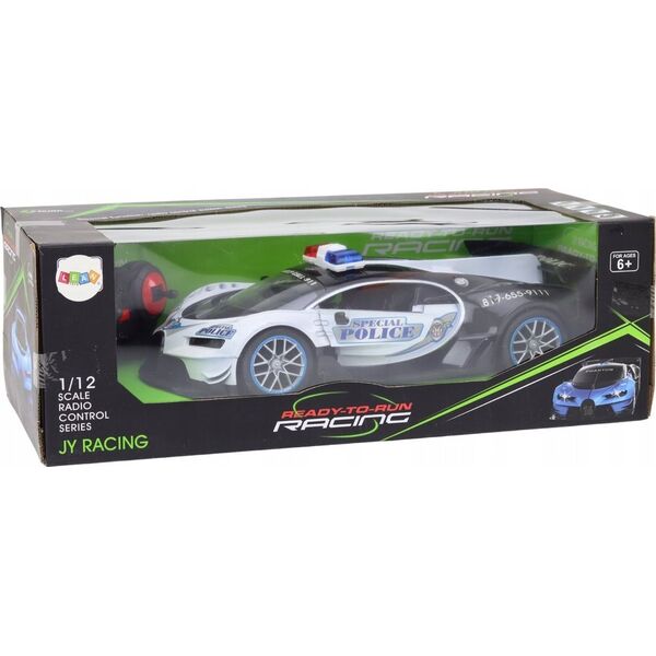 LeanToys Auto Zdalnie Sterowane RC Policyjne w Skali 1:12 Biały