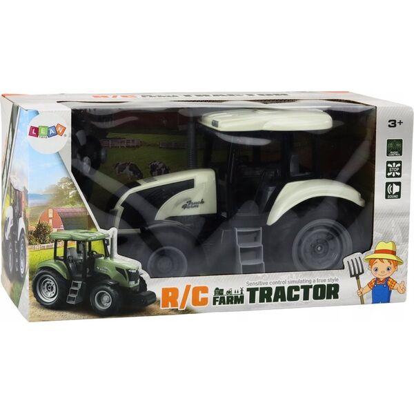 LeanToys Traktor Zdalnie Sterowany RC 2.4G Dźwięki Biały