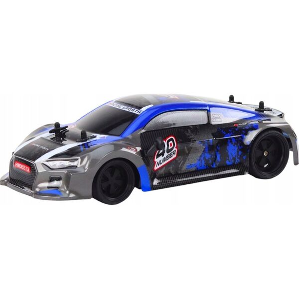 LeanToys Autko Zdalnie Sterowane RC 1:18 Gumowe Koła Drift Niebieski