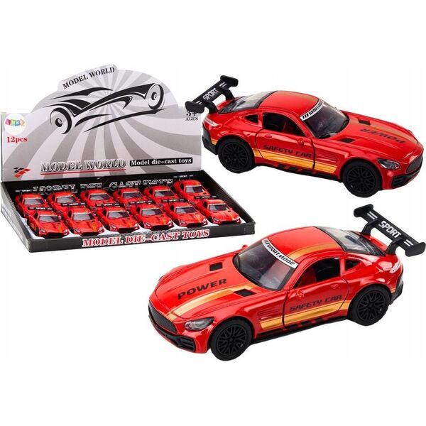 LeanToys Auto Sportowe Samochód 1:32 Figurka Czerwona Spojler Metal