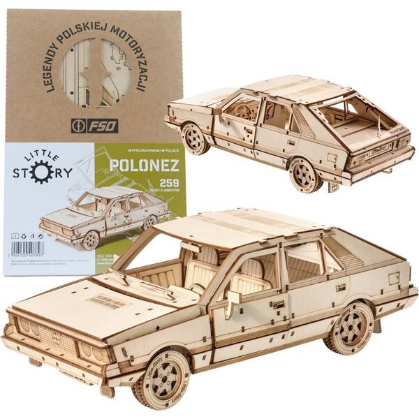 Little-Story Little Story Drewniane Puzzle Model 3D - FSO Polonez 1500