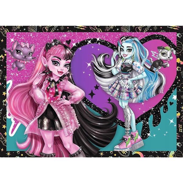 Trefl PUZZLE 4w1 Elekryzujący dzień Monster High 34655