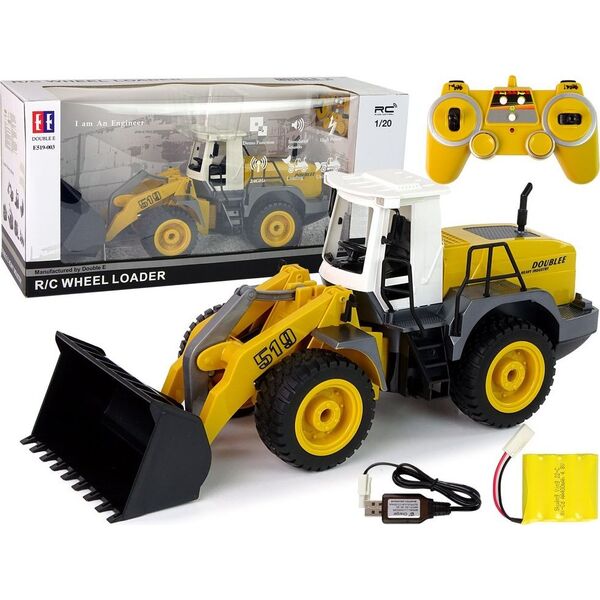 LeanToys Koparka Zdalnie Sterowana Ładowarka R/C 1:20 Unoszone Ramię