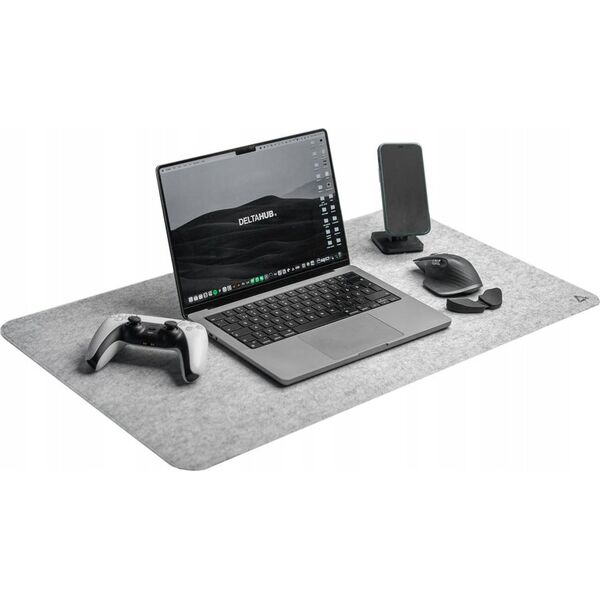 DELTAHUB Minimalistic Desk Mat L (800MM X 450MM, Šviesiai pilkas) Pelės Kilimėlis
