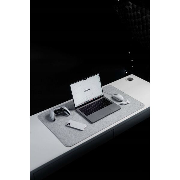 DELTAHUB Minimalistic Desk Mat L (800MM X 450MM, Šviesiai pilkas) Pelės Kilimėlis