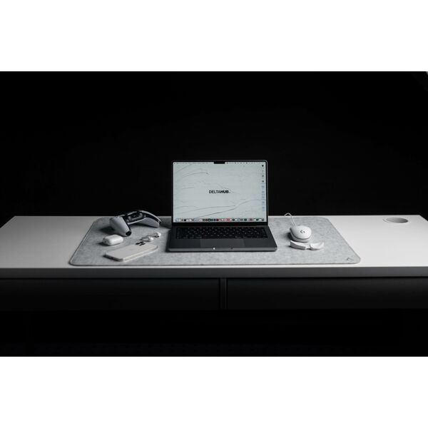 DELTAHUB Minimalistic Desk Mat L (800MM X 450MM, Šviesiai pilkas) Pelės Kilimėlis