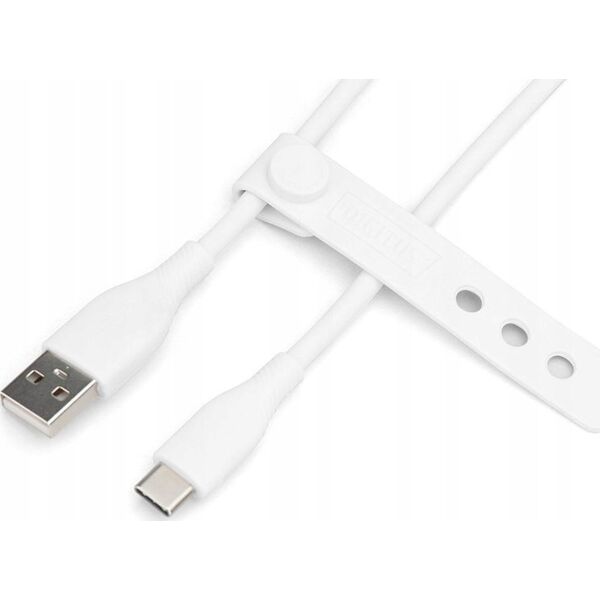 Digitus Silikonowy kabel połączeniowy USB-C, 2 m, biały