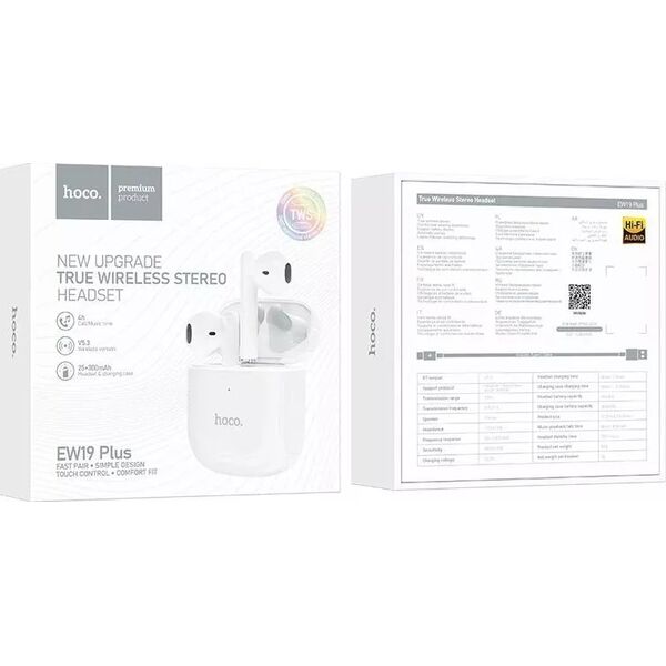 Hoco EW200 Bezprzewodowe Słuchawki Bluetooth TWS - Niebieskie