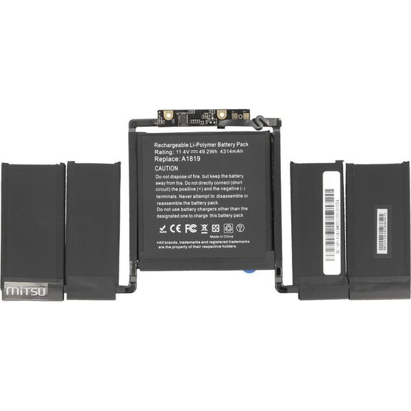 Bateria Mitsu Bateria A1819 do Apple MacBook Pro 13 A1706