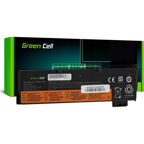 Bateria Green Cell 01AV422 11.4V 1950mAh do Lenovo ThinkPad T470 T25 P51S