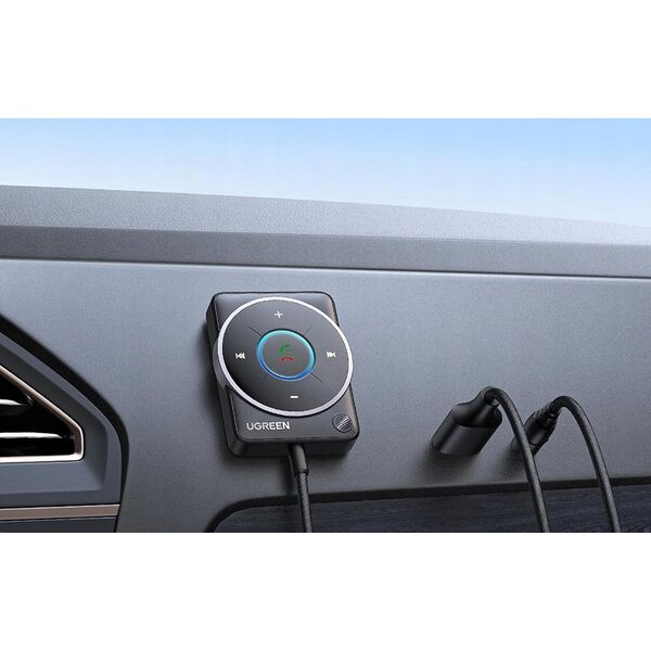 Ugreen Adapter Bluetooth 5.4 UGREEN CM723, USB-A + mini jack 3.5mm, wbudowany mikrofon czarny