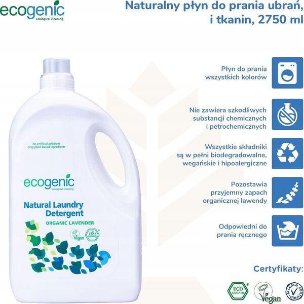 ECOGENIC Ecogenic, Υποαλλεργικό υγρό πλυσίματος, Λεβάντα, 2750 ml 14103231 8690588005683