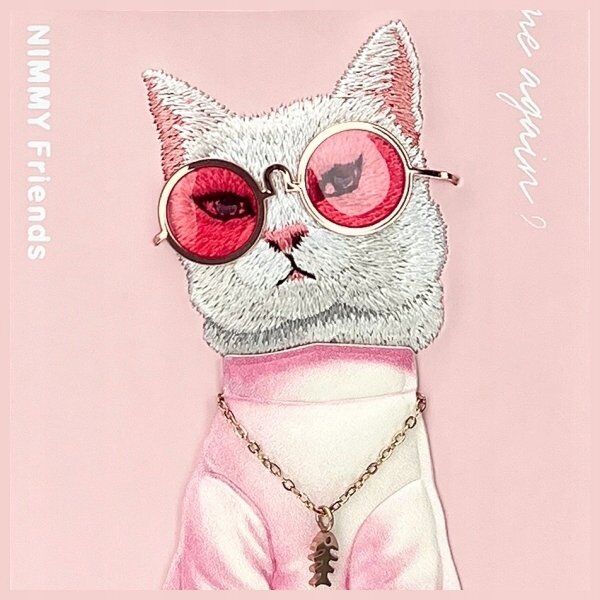 Nimmy iPhone 16 Pro 6.3" Case Pink Glasses Cool Cat