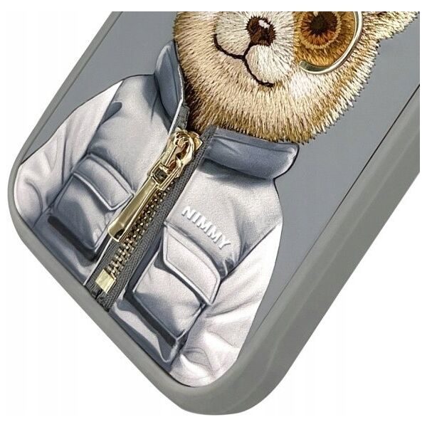 Nimmy iPhone 16 Pro Max 6.9" case gray/grey Cool&Cute 2.0 Bear