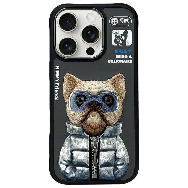 Nimmy iPhone 16 Pro 6.3" Case Black Cool&Cute 2.0 Dog