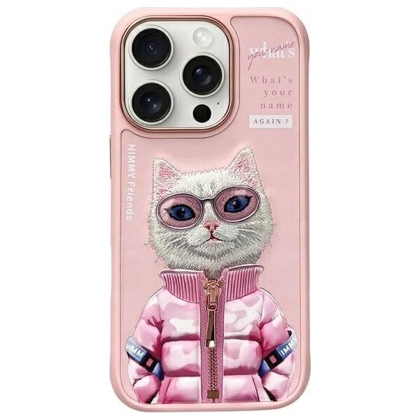 Nimmy iPhone 16 Pro Max 6.9" case pink Cool&Cute 2.0 Cat